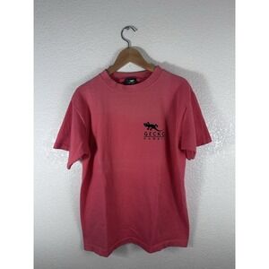Vintage Gecko Hawaii T Shirt Pink Graphic Surf Beach USA Made Men's Large